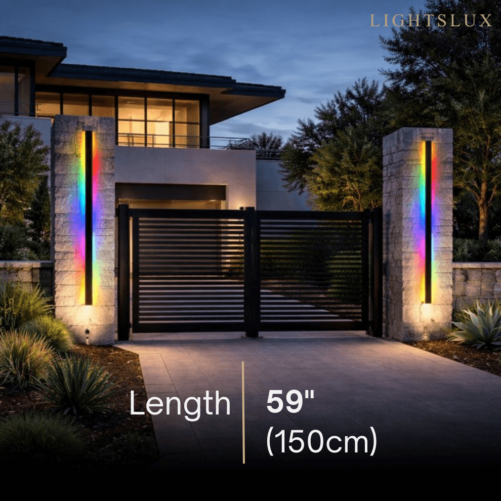 Modern Outdoor LED Wall Light (RGB) — Available in 8 Sizes - Flindria