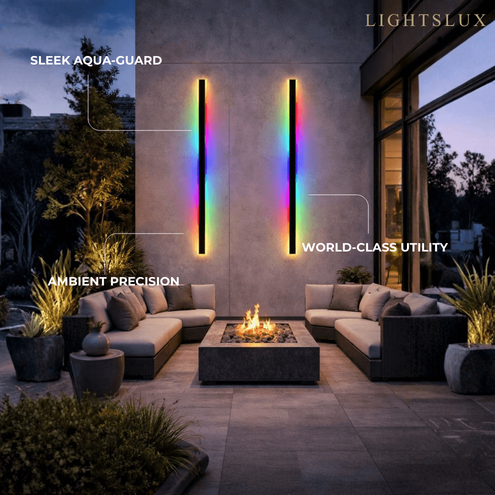Modern Outdoor LED Wall Light (RGB) — Available in 8 Sizes - Flindria