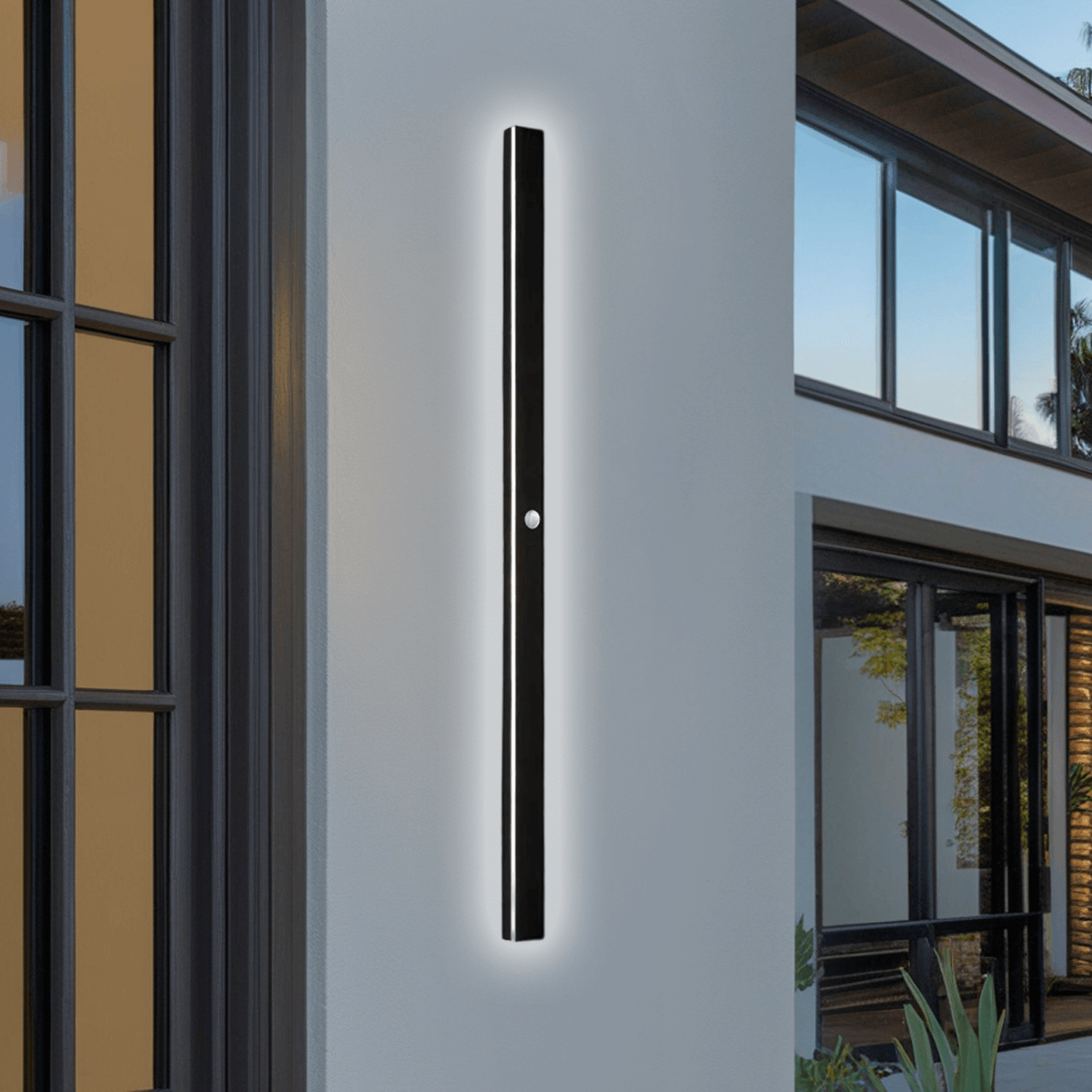 Minimalist Sensor Wall Lamp – Waterproof Linear for Courtyard - Flindria