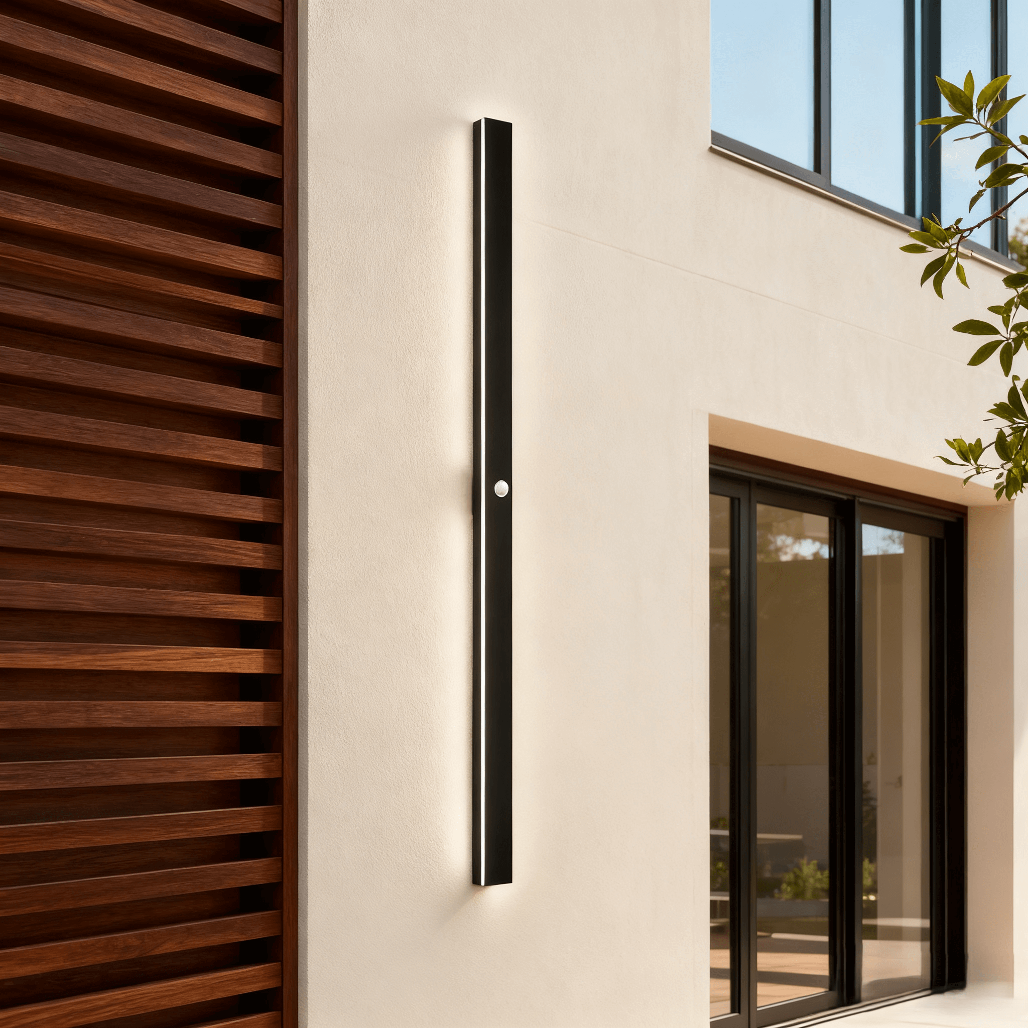 Minimalist Sensor Wall Lamp – Waterproof Linear for Courtyard - Flindria