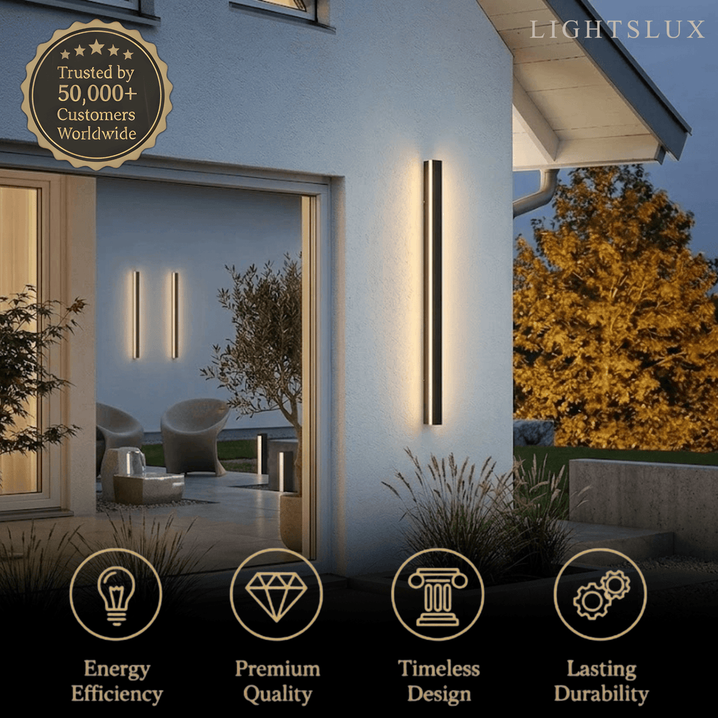 Minimalist Wall Lamp – Waterproof Linear for Outdoor - Flindria