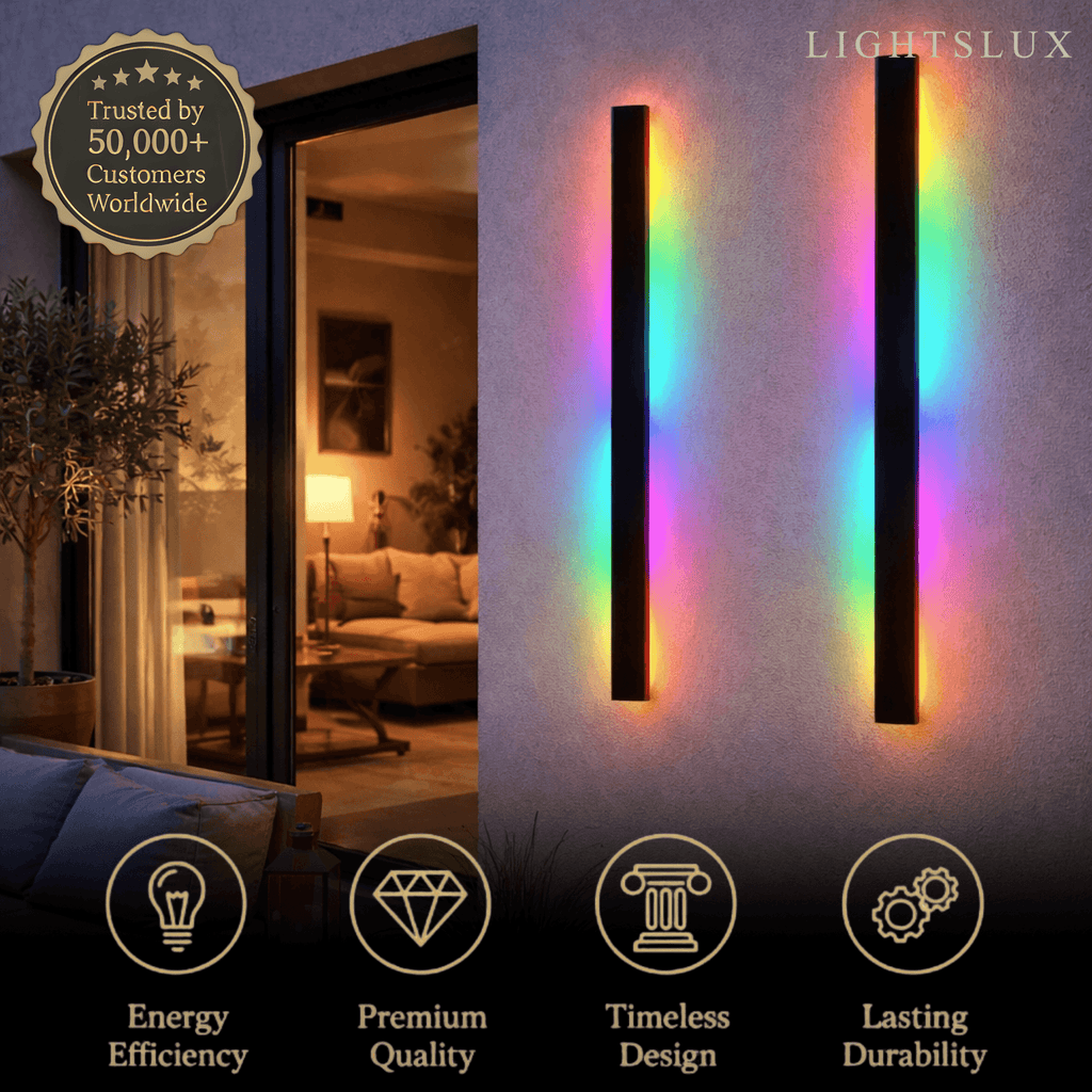 Minimalist Wall Lamp – Waterproof Linear for Outdoor（RGB） - Flindria