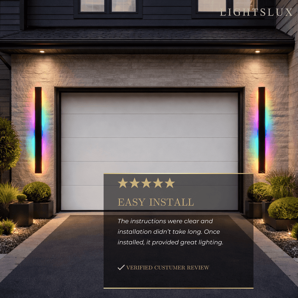 Minimalist Wall Lamp – Waterproof Linear for Outdoor（RGB） - Flindria