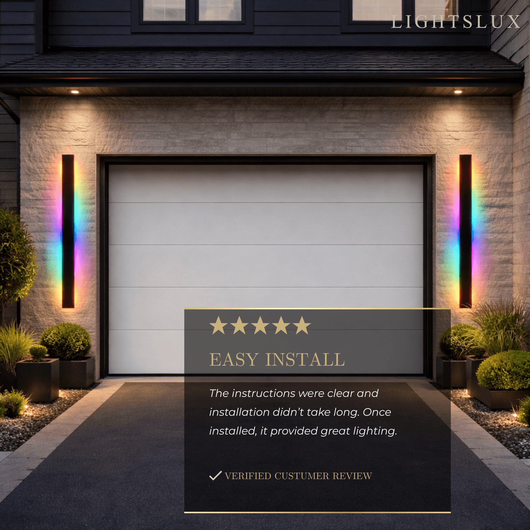 Minimalist Wall Lamp – Waterproof Linear for Outdoor（RGB） - Flindria