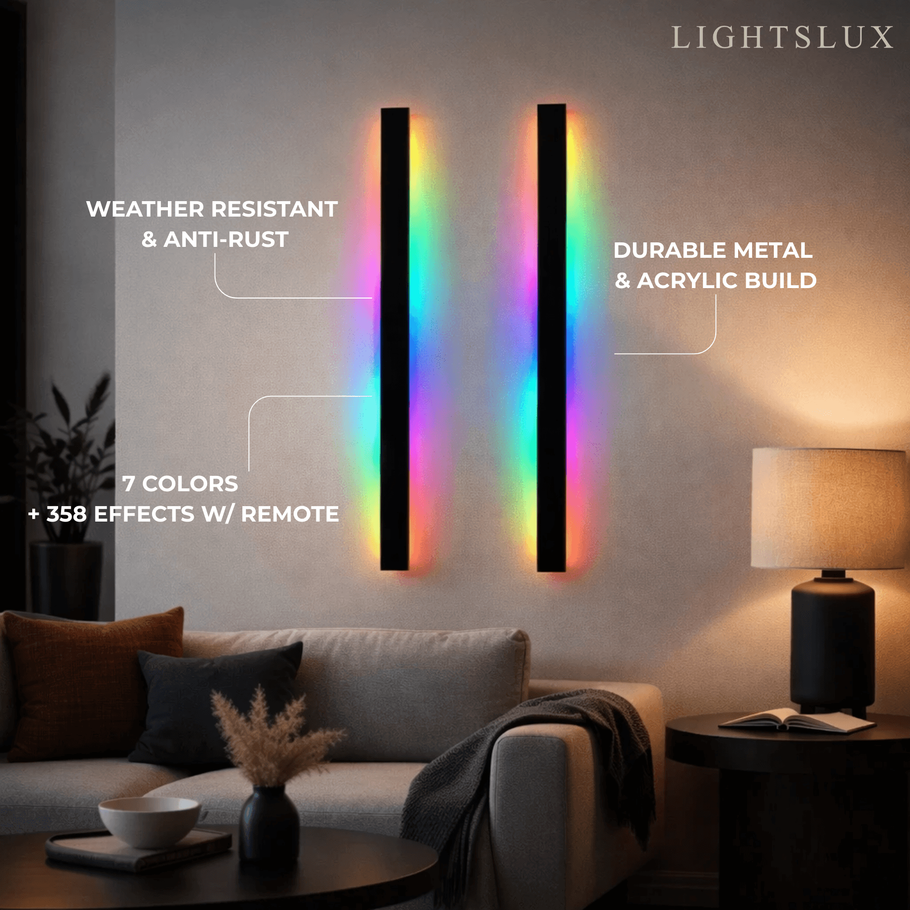 Minimalist Wall Lamp – Waterproof Linear for Outdoor（RGB） - Flindria
