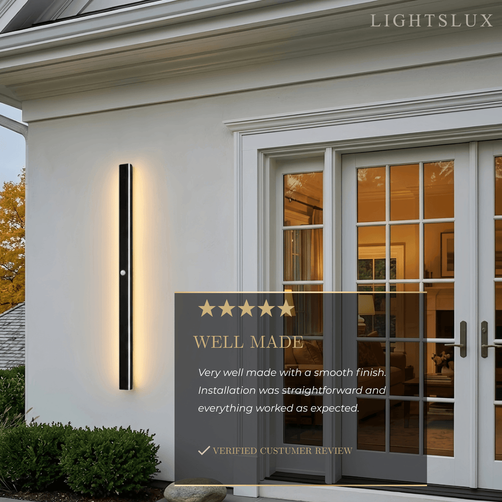 Minimalist Sensor Wall Lamp – Waterproof Linear for Courtyard - Flindria