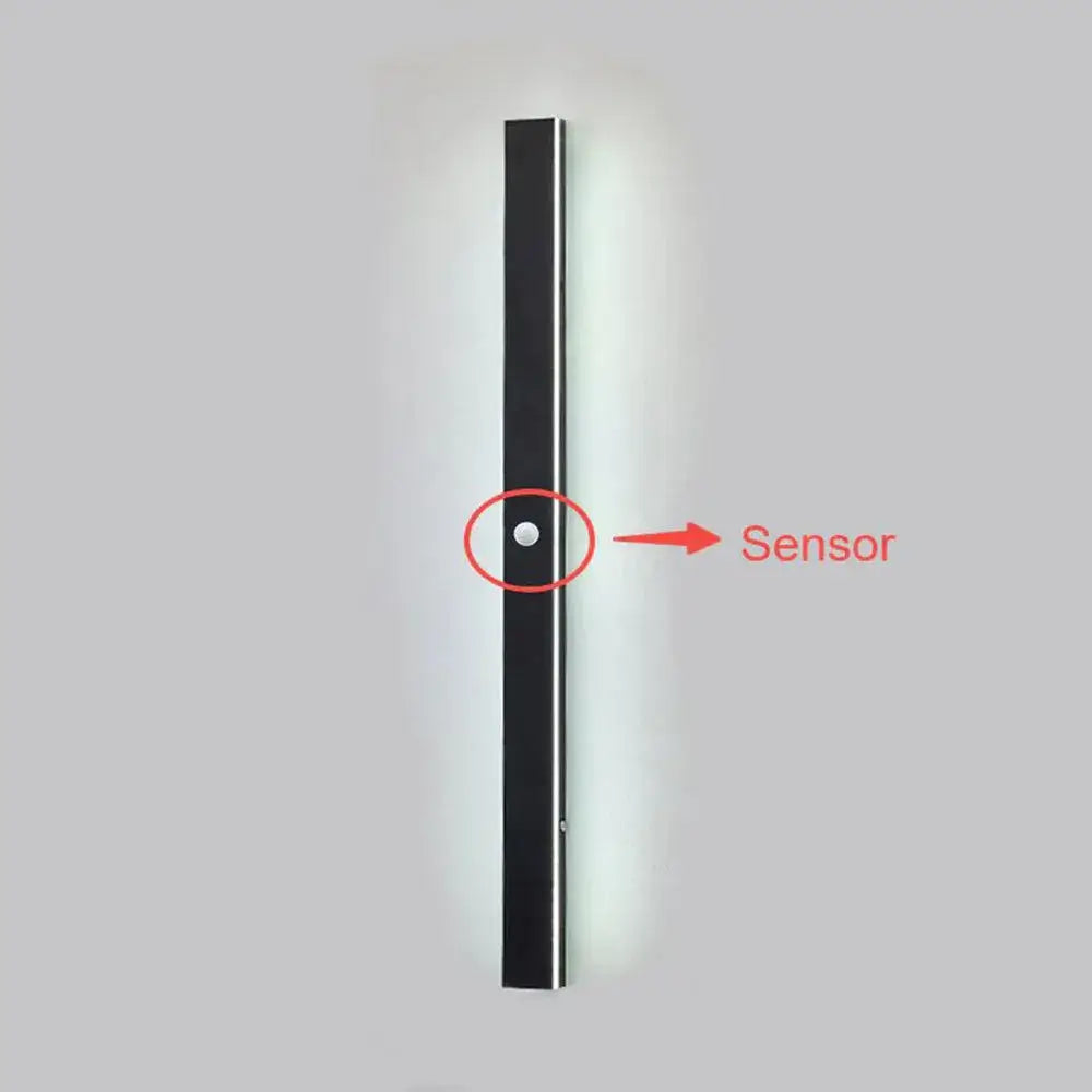 Minimalist Sensor Wall Lamp – Waterproof Linear for Courtyard - Flindria