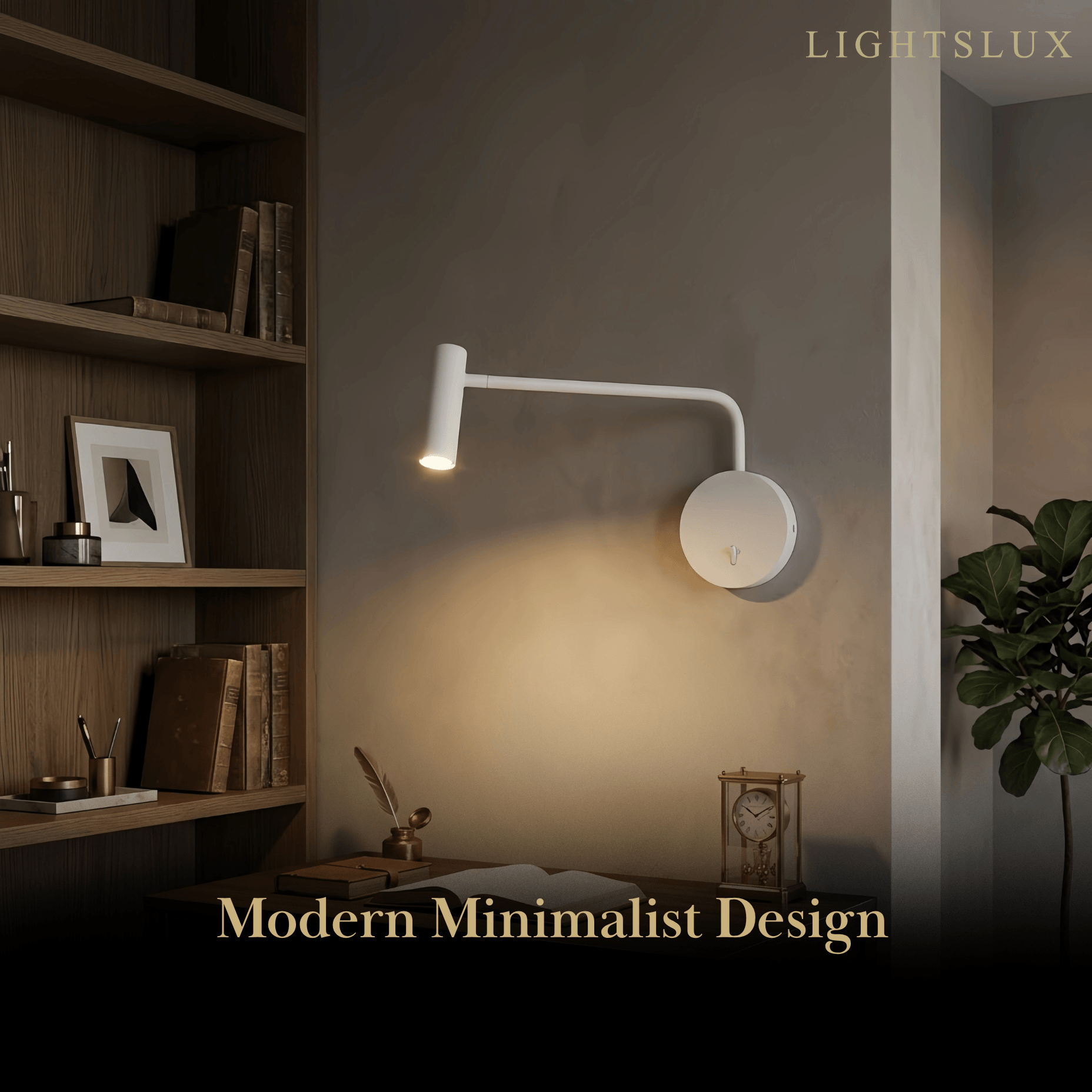Modern Metal Wall Lamp - Black/Gold Dual Finish for Bedroom/Living Room - Flindria
