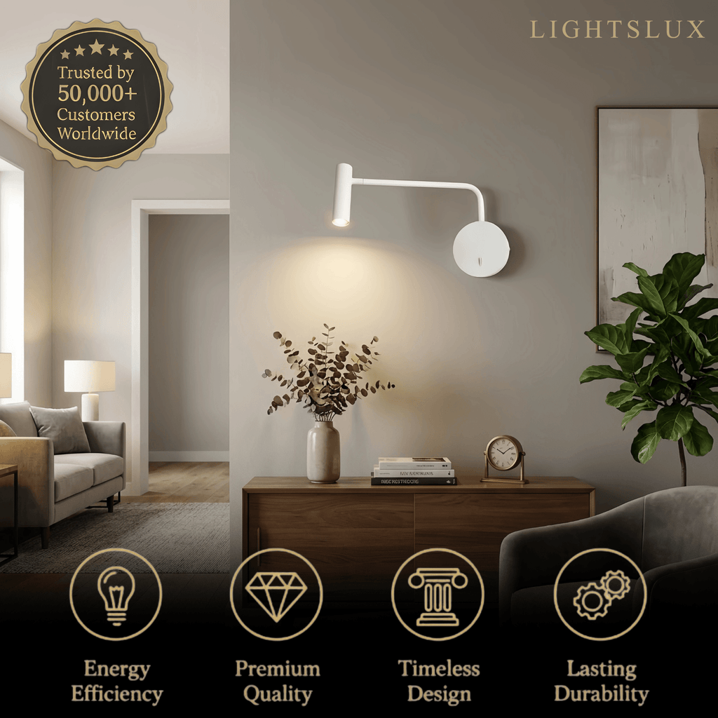 Modern Metal Wall Lamp - Black/Gold Dual Finish for Bedroom/Living Room - Flindria