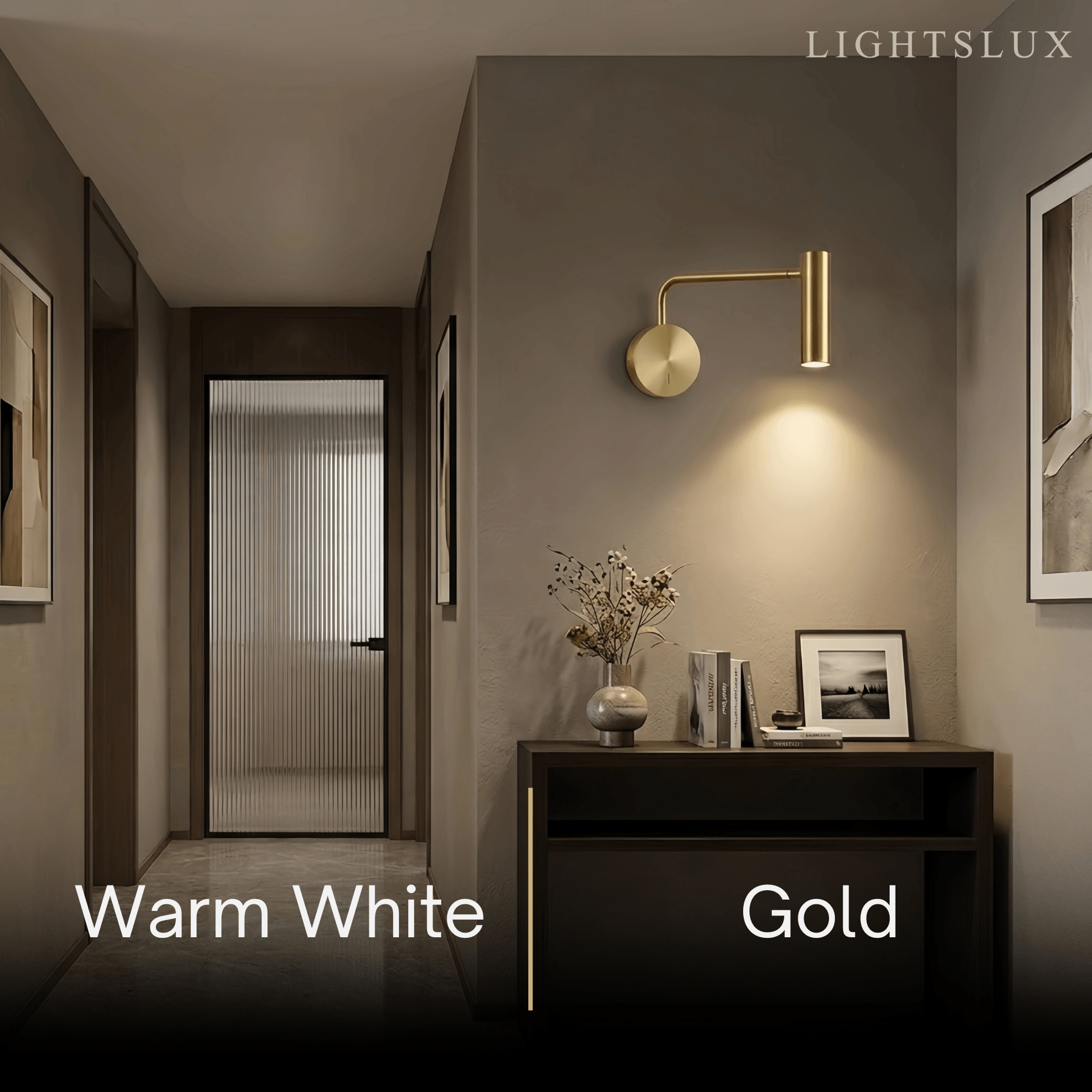Modern Metal Wall Lamp - Black/Gold Dual Finish for Bedroom/Living Room - Flindria