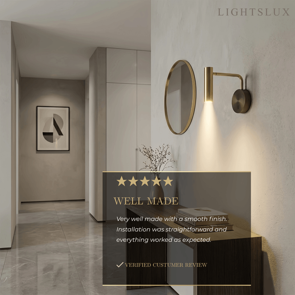 Modern Metal Wall Lamp - Black/Gold Dual Finish for Bedroom/Living Room - Flindria