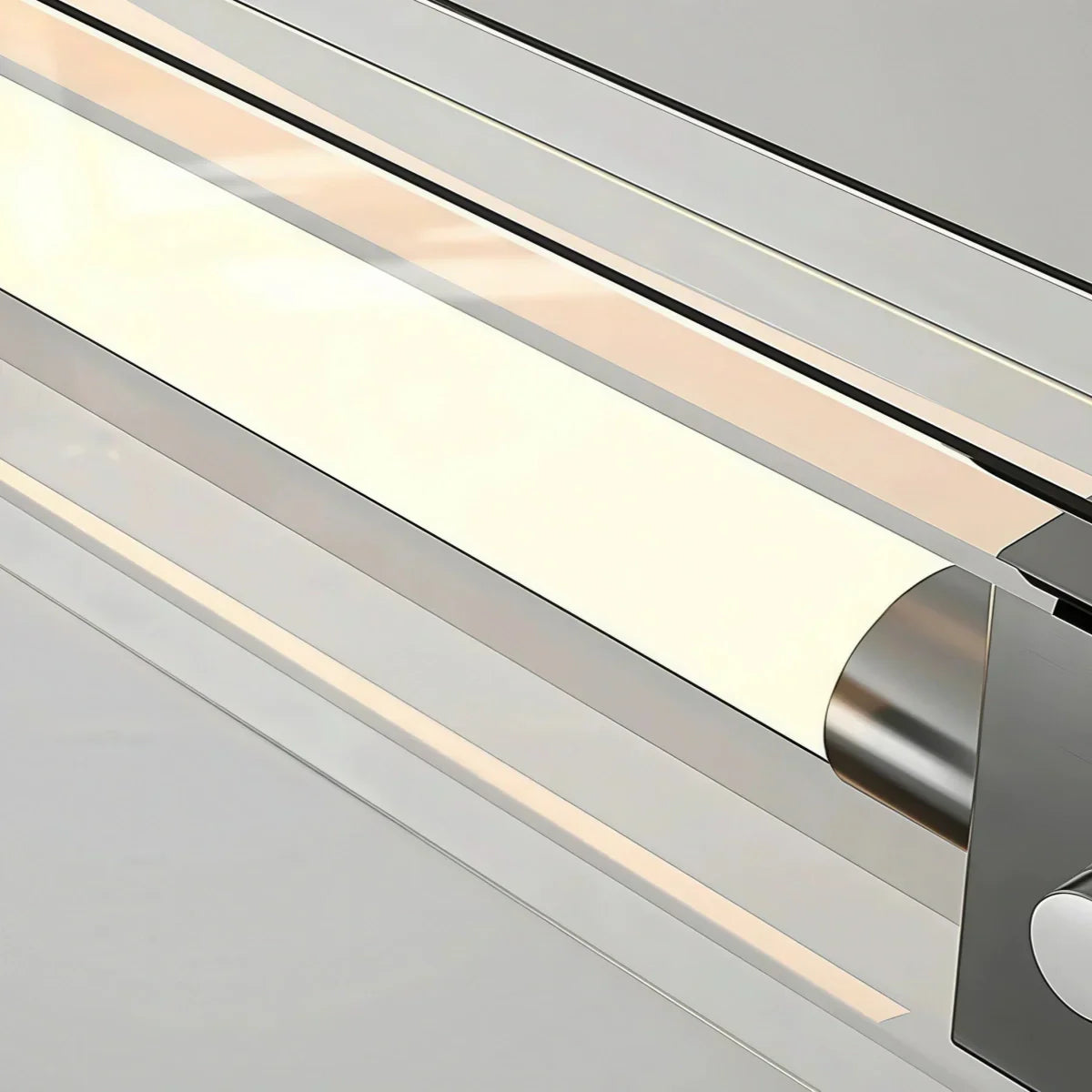 Minimalist Linear Pendant Light — Clear Glass & Metal for Living/Dining Room - Flindria