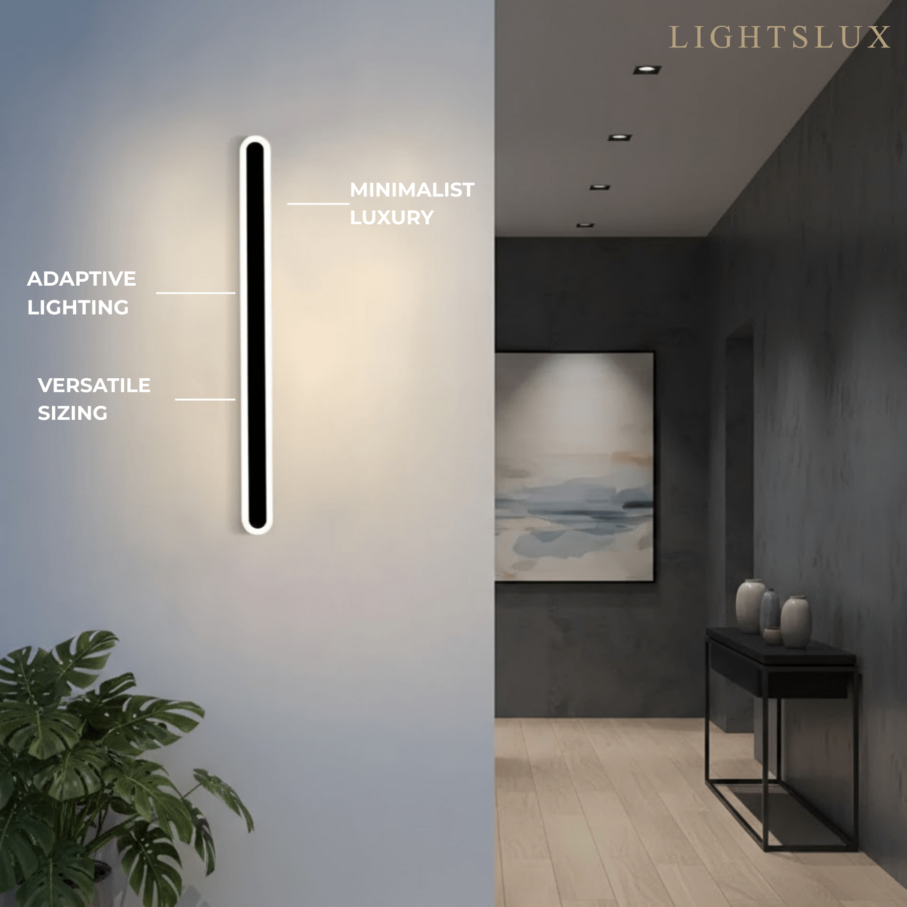 Modern Linear Outdoor Wall Lamp –  Sensor Light for Indoor/Outdoor - Flindria