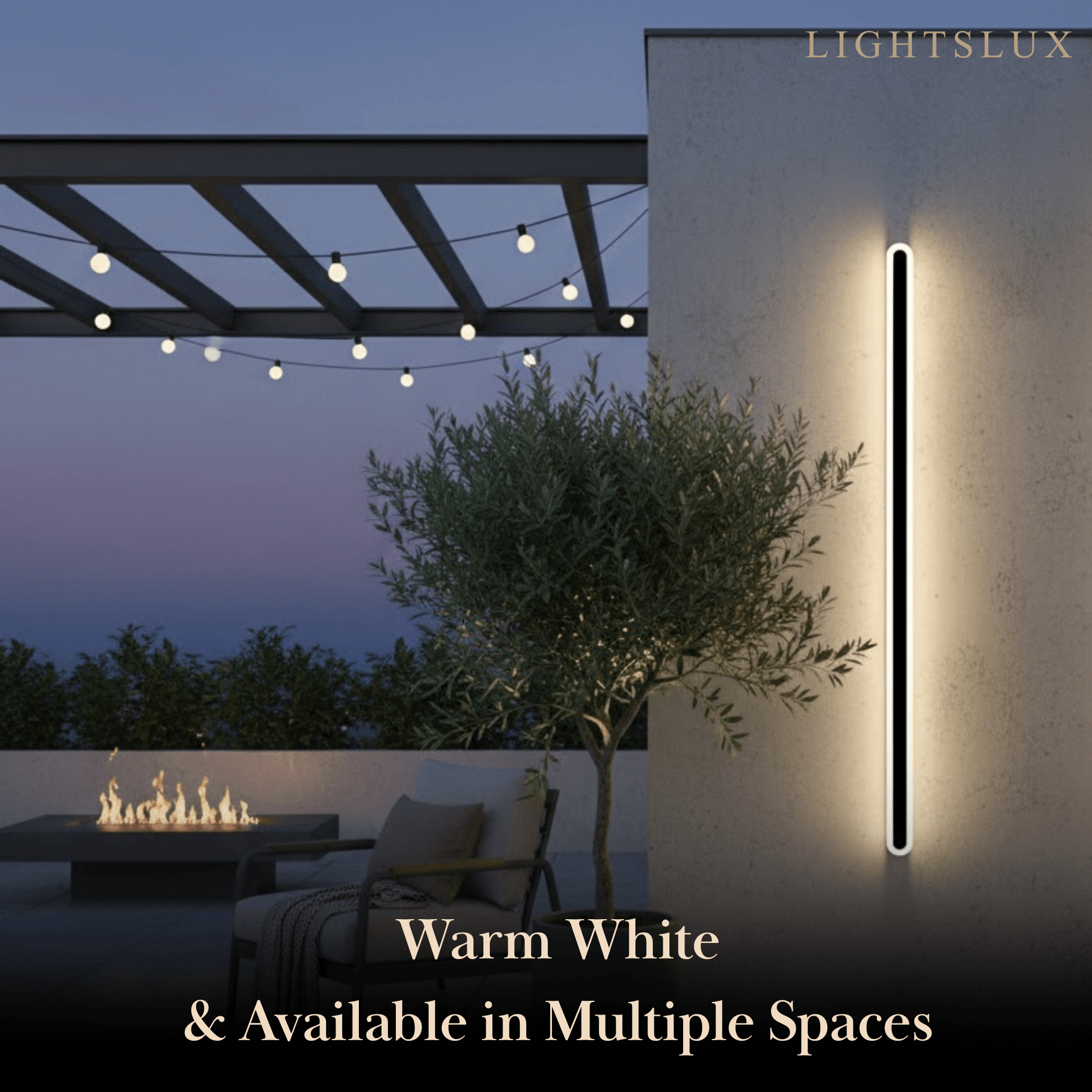 Modern Linear Outdoor Wall Lamp –  Sensor Light for Indoor/Outdoor - Flindria