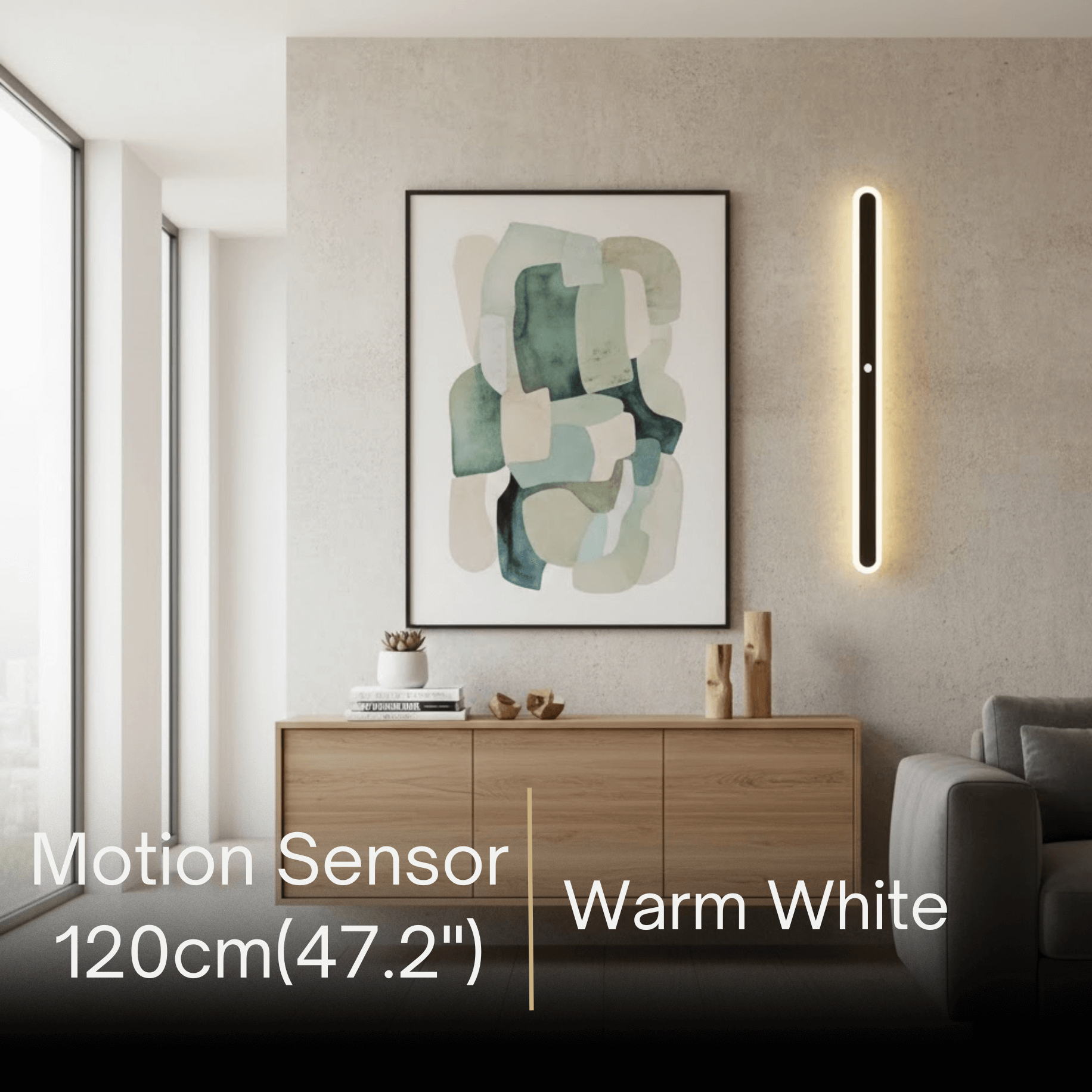 Modern Linear Outdoor Wall Lamp –  Sensor Light for Indoor/Outdoor - Flindria