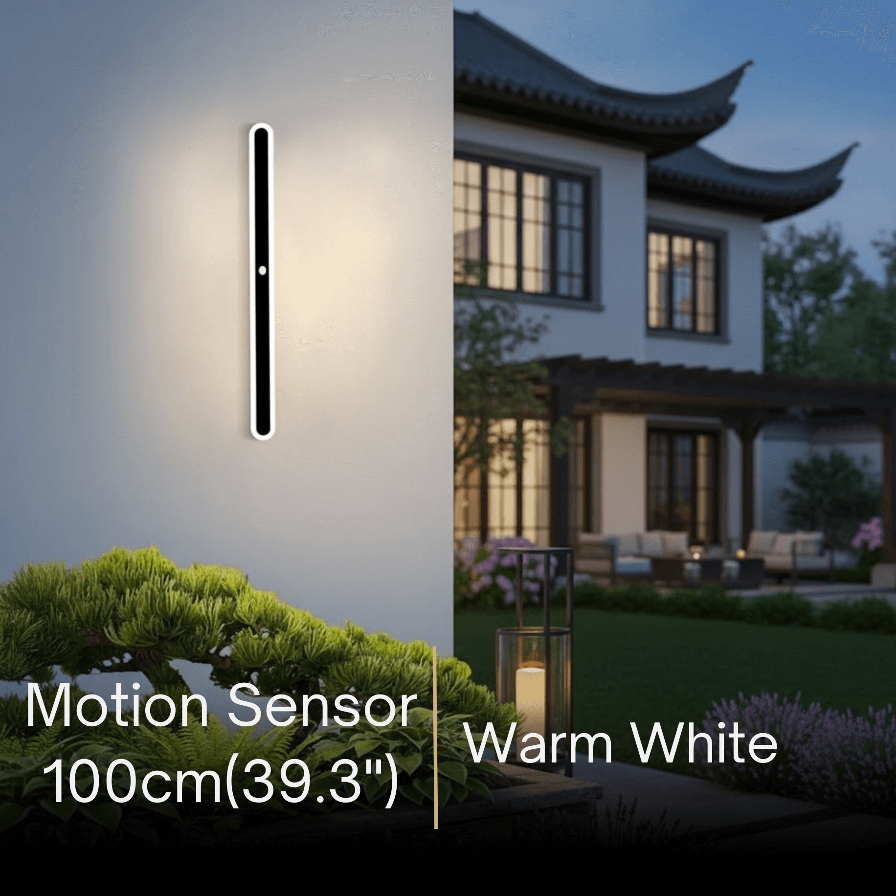 Modern Linear Outdoor Wall Lamp –  Sensor Light for Indoor/Outdoor - Flindria