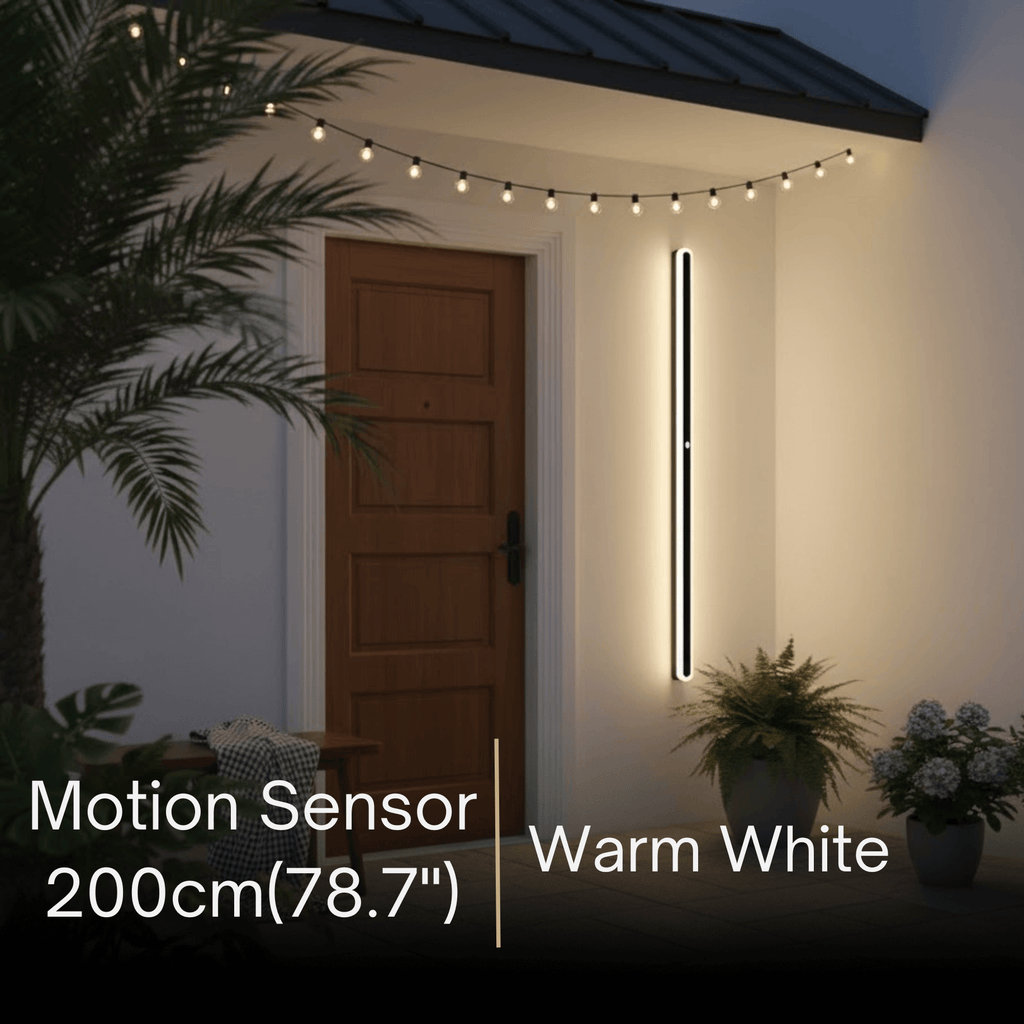 Modern Linear Outdoor Wall Lamp –  Sensor Light for Indoor/Outdoor - Flindria