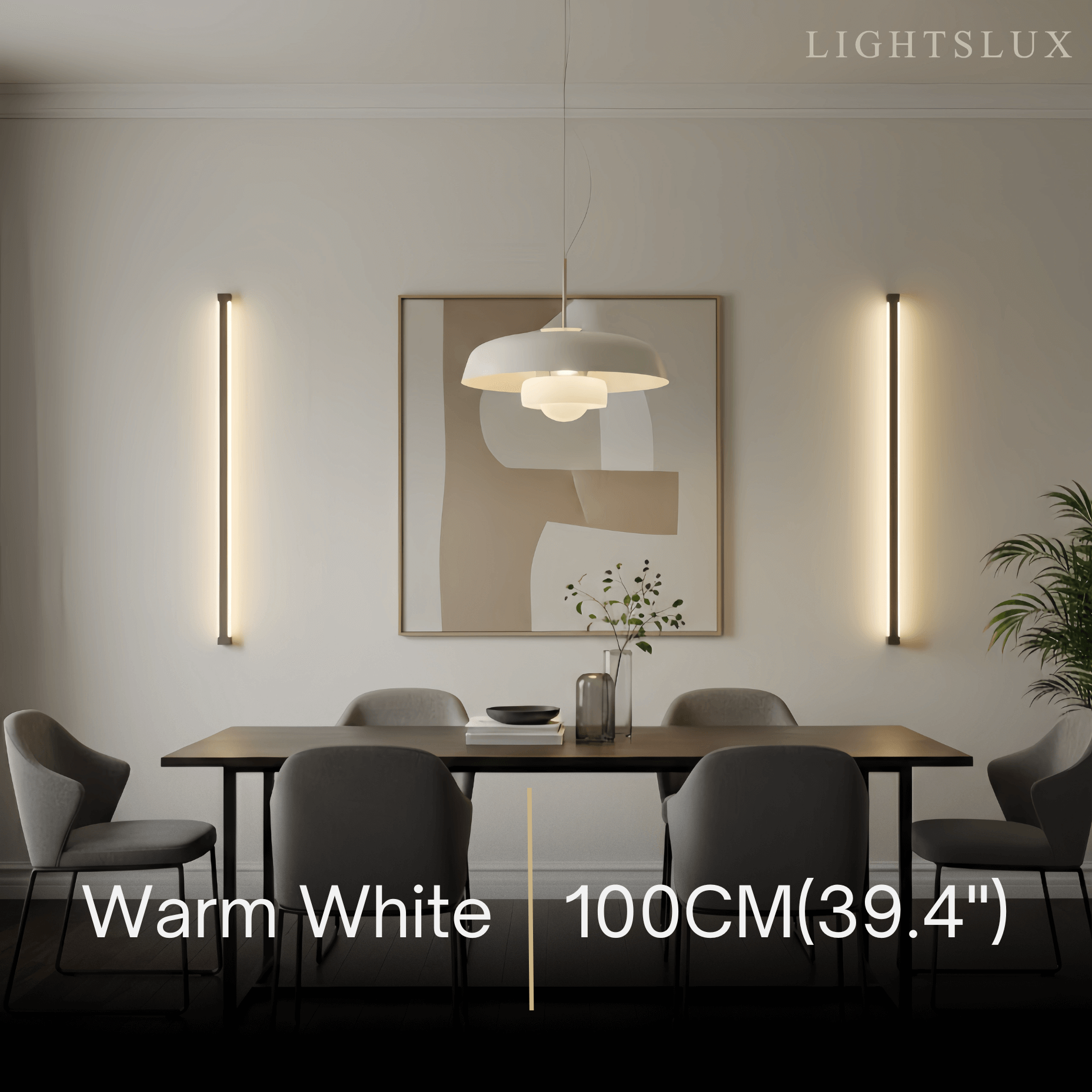 Modern Linear LED Wall Lamp – Black Wall-Mounted Light for Living Room - Flindria