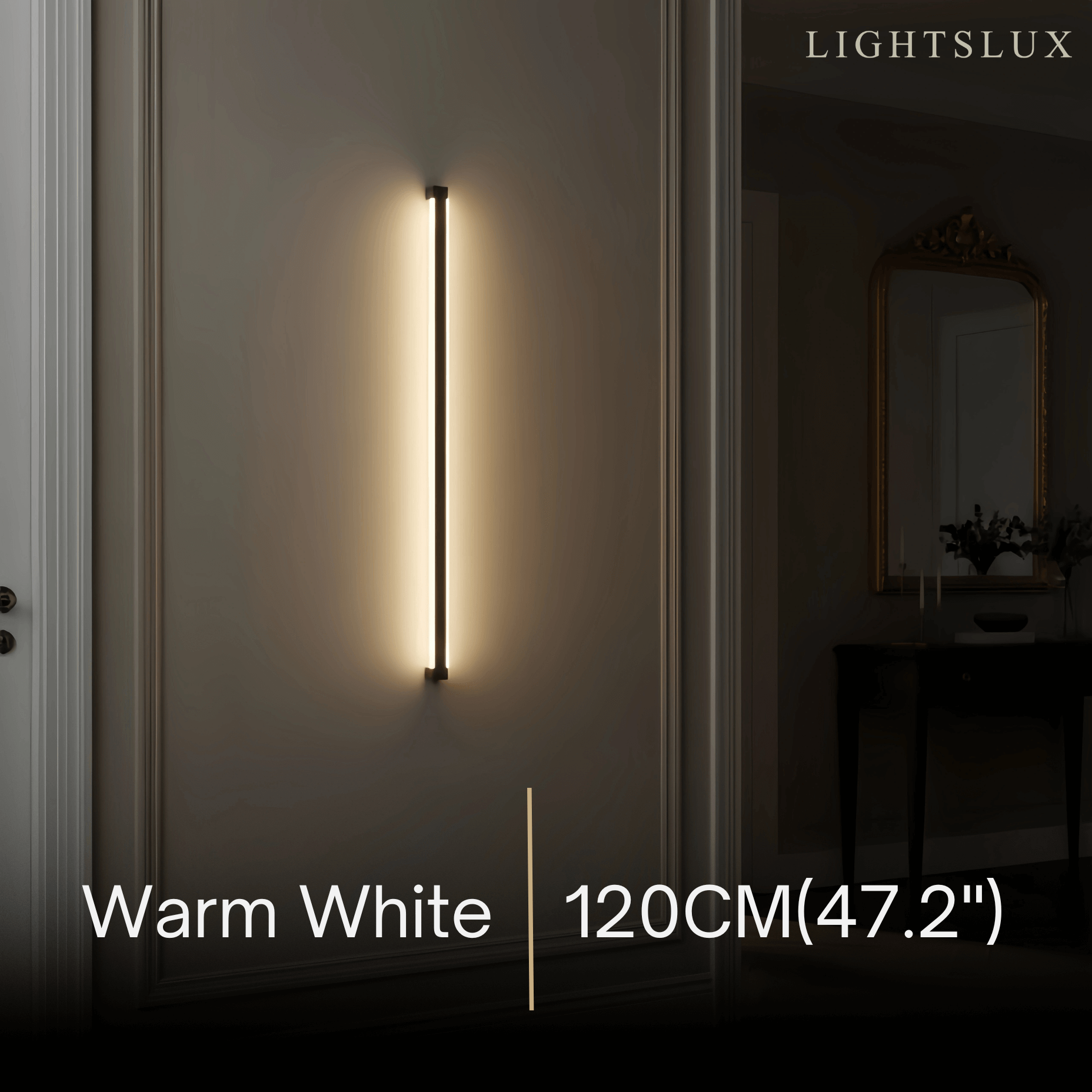 Modern Linear LED Wall Lamp – Black Wall-Mounted Light for Living Room - Flindria
