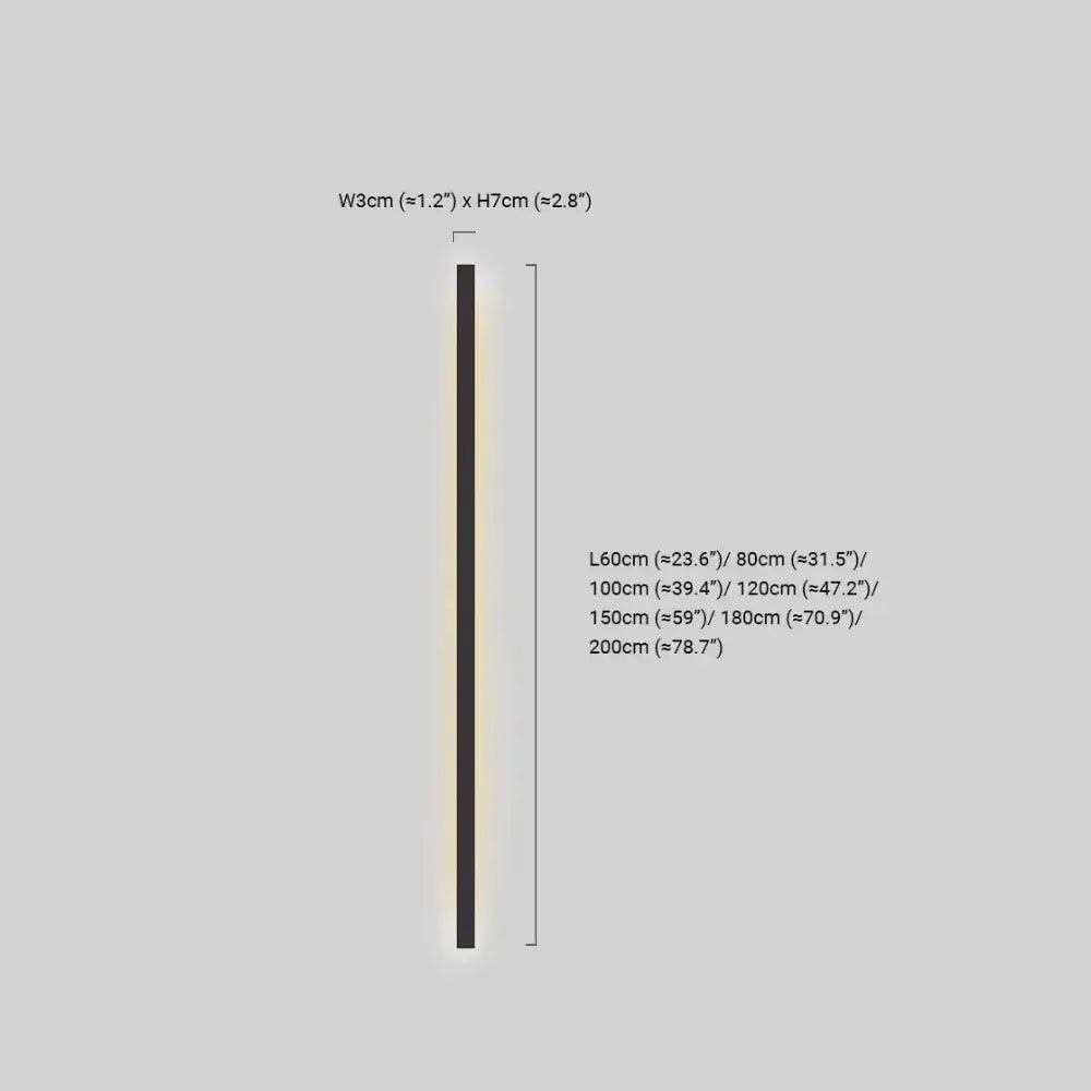 Modern Linear LED Wall Lamp – Black Wall-Mounted Light for Living Room - Flindria