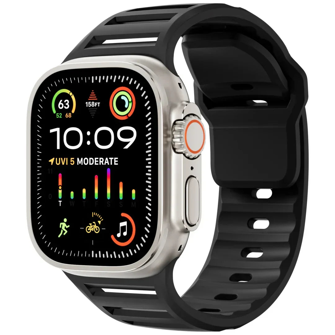 Apple Watch Sports Silicone Band — Breathable Flexible Design