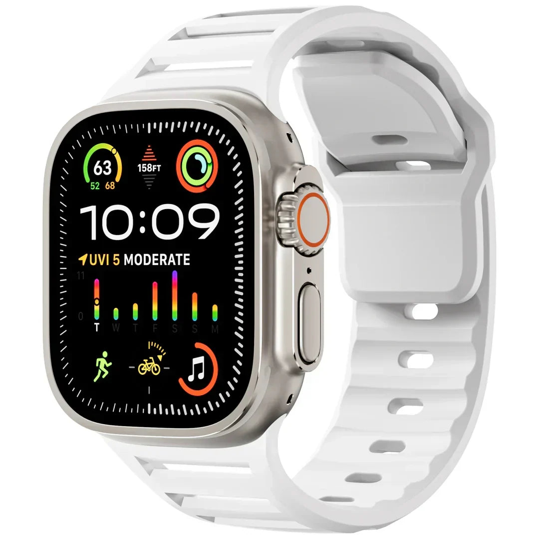 Apple Watch Sports Silicone Band — Breathable Flexible Design