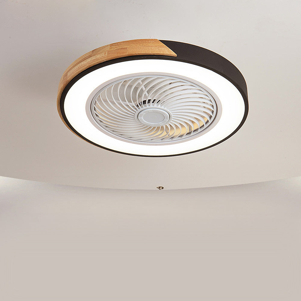 Moderne Holzdeckenventilatoren mit energiesparender LED-Beleuchtung