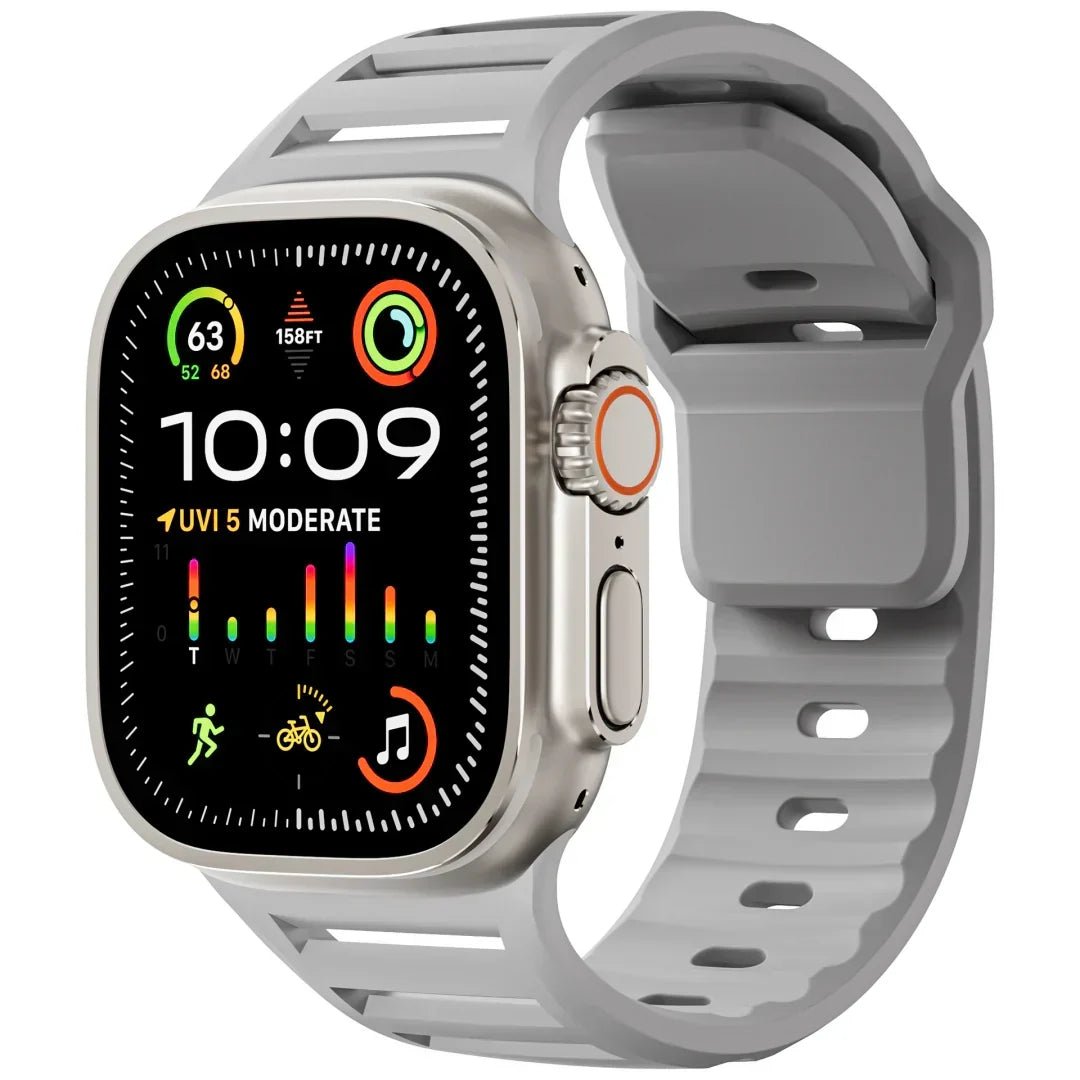 Apple Watch Sports Silicone Band — Breathable Flexible Design
