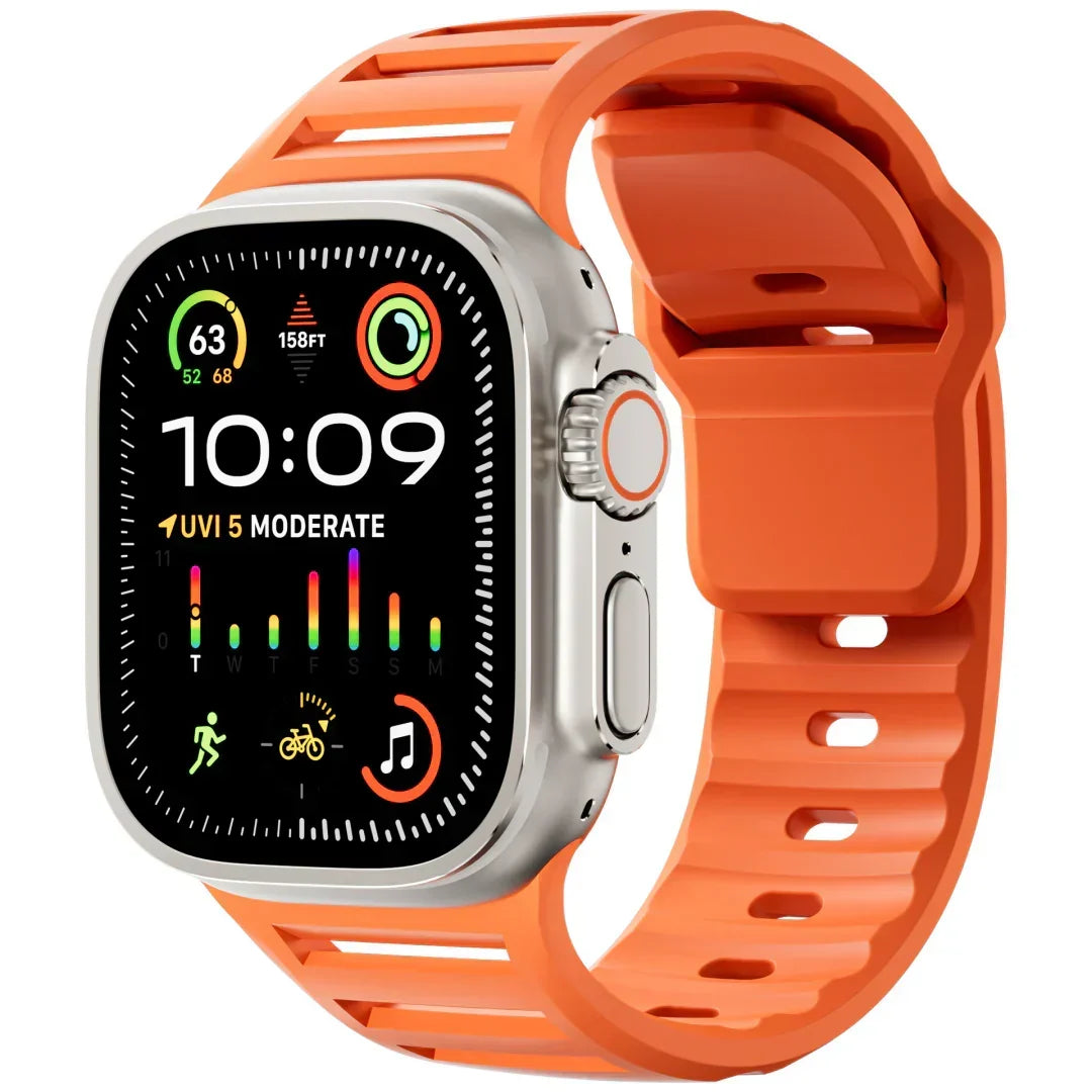 Apple Watch Sports Silicone Band — Breathable Flexible Design