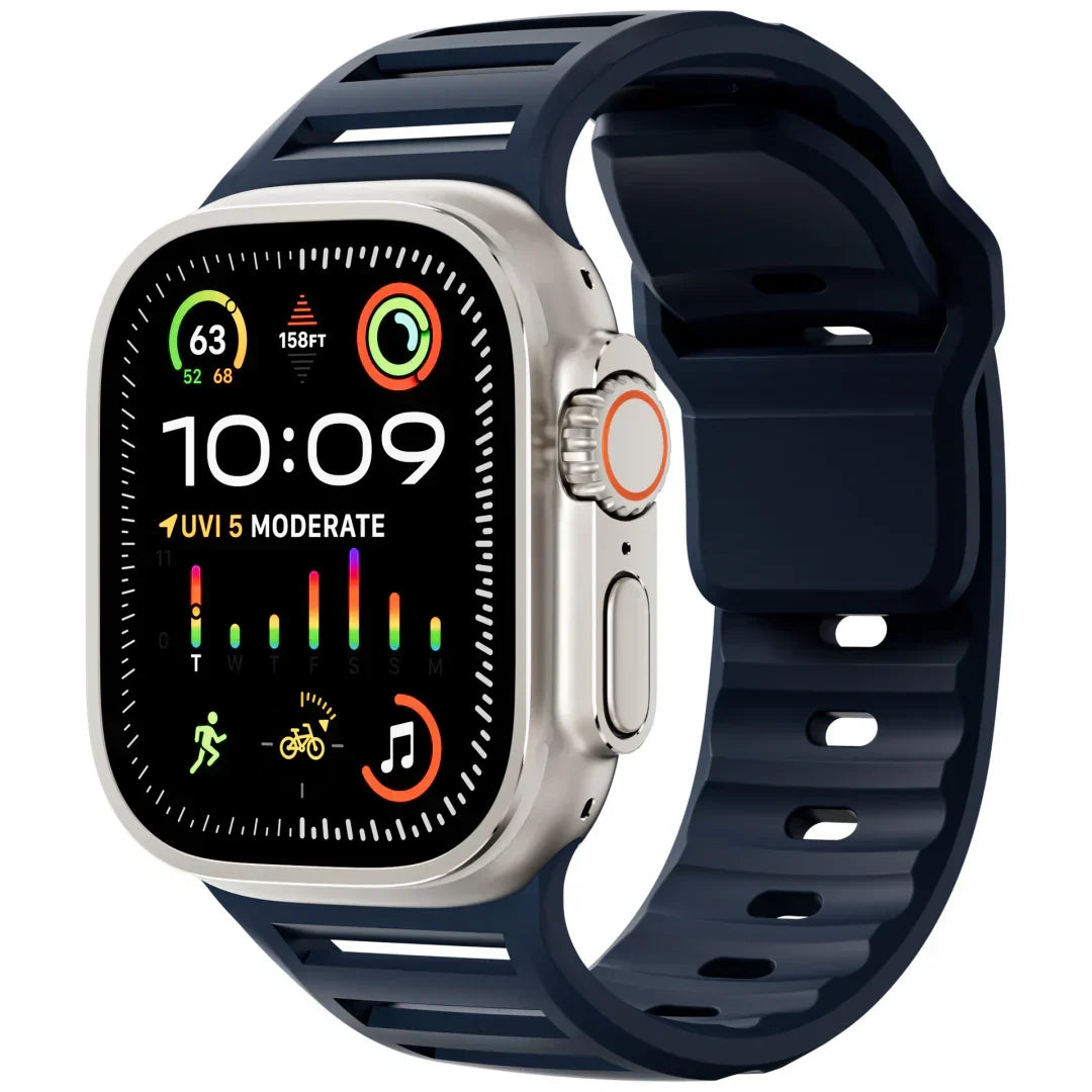 Apple Watch Sports Silicone Band — Breathable Flexible Design