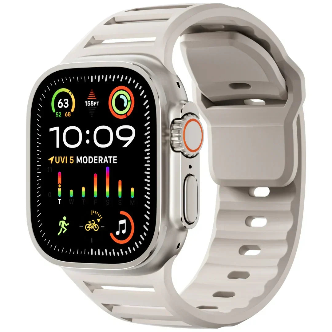 Apple Watch Sports Silicone Band — Breathable Flexible Design
