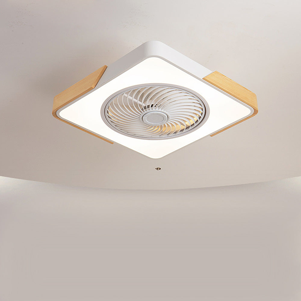 Moderne Holzdeckenventilatoren mit energiesparender LED-Beleuchtung