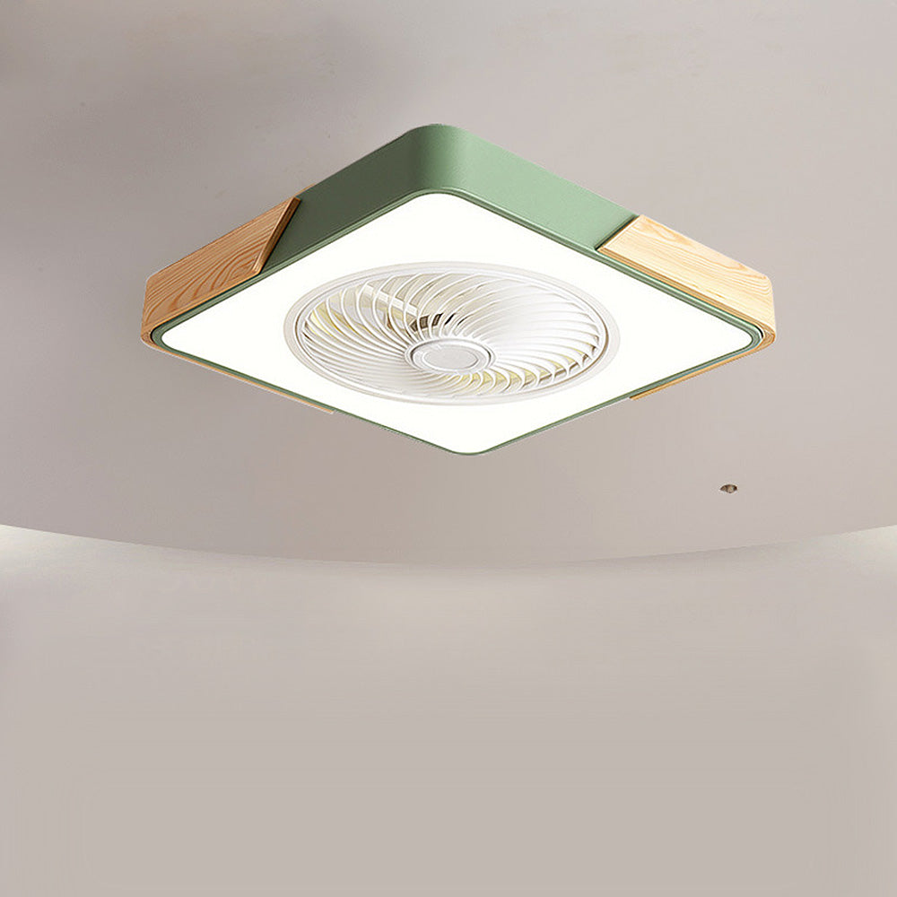 Moderne Holzdeckenventilatoren mit energiesparender LED-Beleuchtung