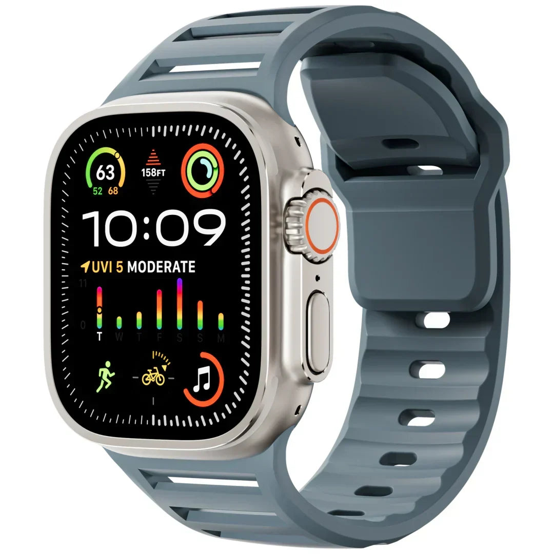 Apple Watch Sports Silicone Band — Breathable Flexible Design