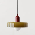 Liora Bauhaus Colored Glass Pendant Light - Adjustable Height Suspension