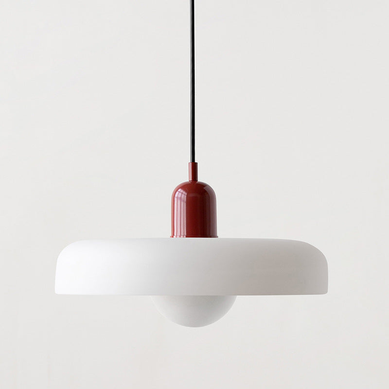 Liora Bauhaus Colored Glass Pendant Light - Adjustable Height Suspension