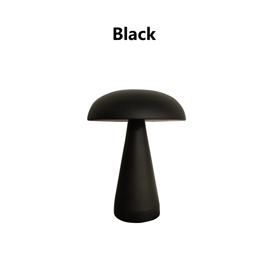 Lampe de bureau LED rechargeable en forme de champignon — Sans fil, capteur tactile