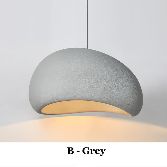 Lámpara colgante LED moderna de estilo nórdico wabi-sabi - Iluminación colgante ajustable para cocina, comedor y sala de estar