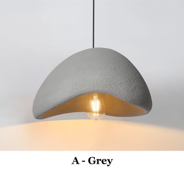 Lámpara colgante LED moderna de estilo nórdico wabi-sabi - Iluminación colgante ajustable para cocina, comedor y sala de estar
