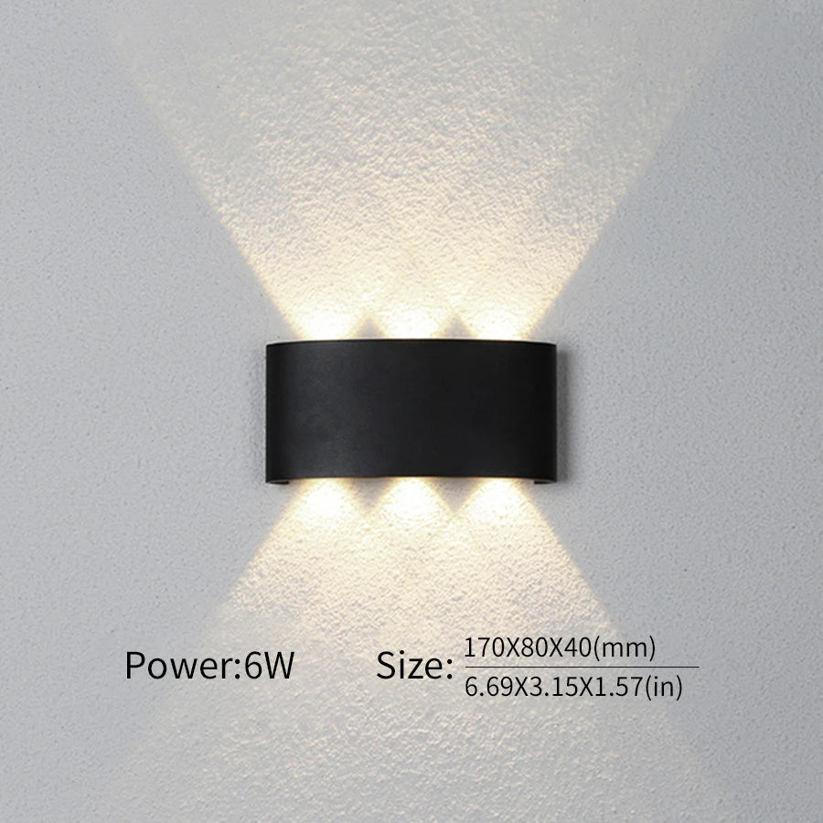 Applique murale LED moderne étanche, options de 2W à 10W