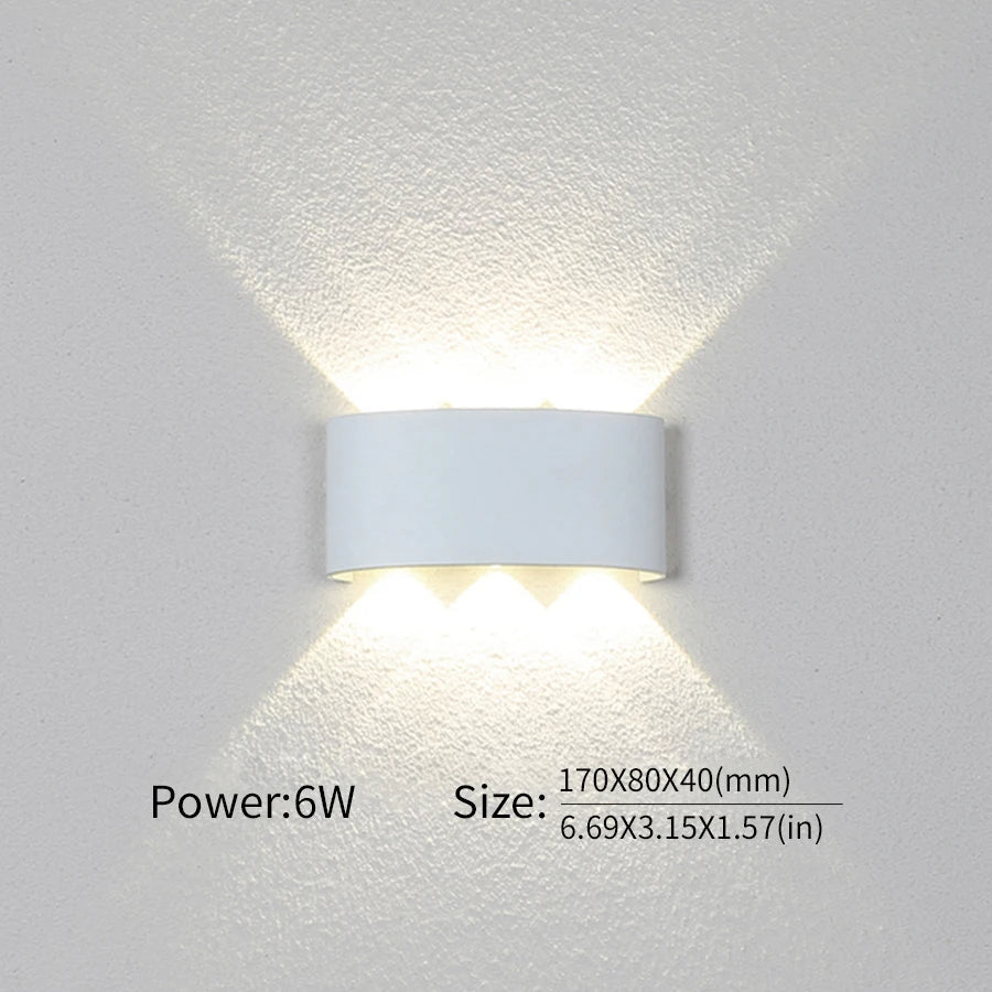 Applique murale LED moderne étanche, options de 2W à 10W