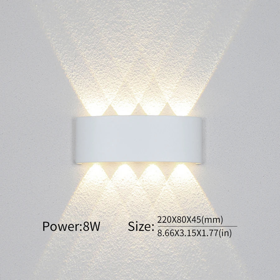 Applique murale LED moderne étanche, options de 2W à 10W