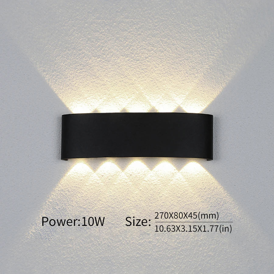 Applique murale LED moderne étanche, options de 2W à 10W