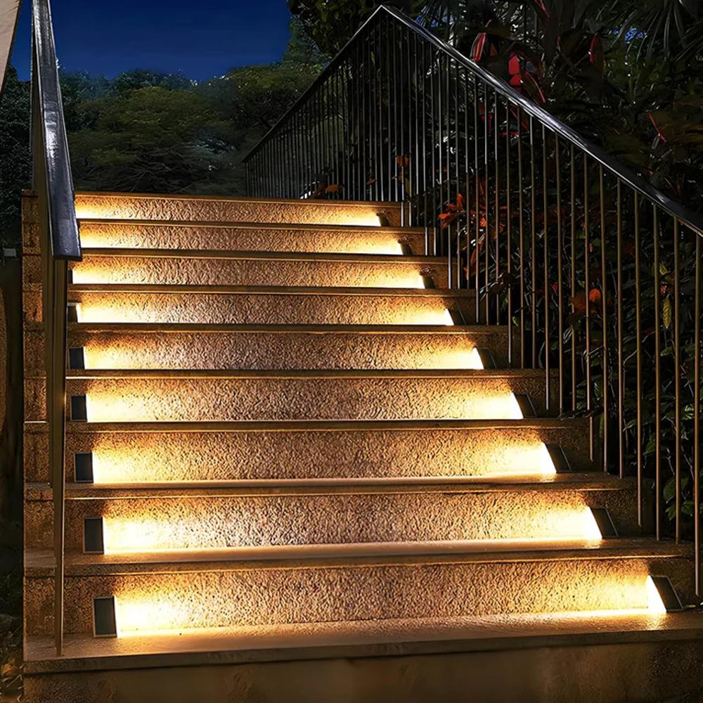 SolaraPath Solar Wireless Stair Lights For Outdoor Steps And Walkways