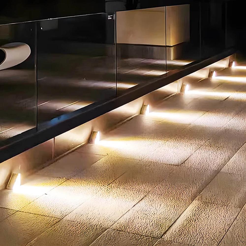 SolaraPath Solar Wireless Stair Lights For Outdoor Steps And Walkways