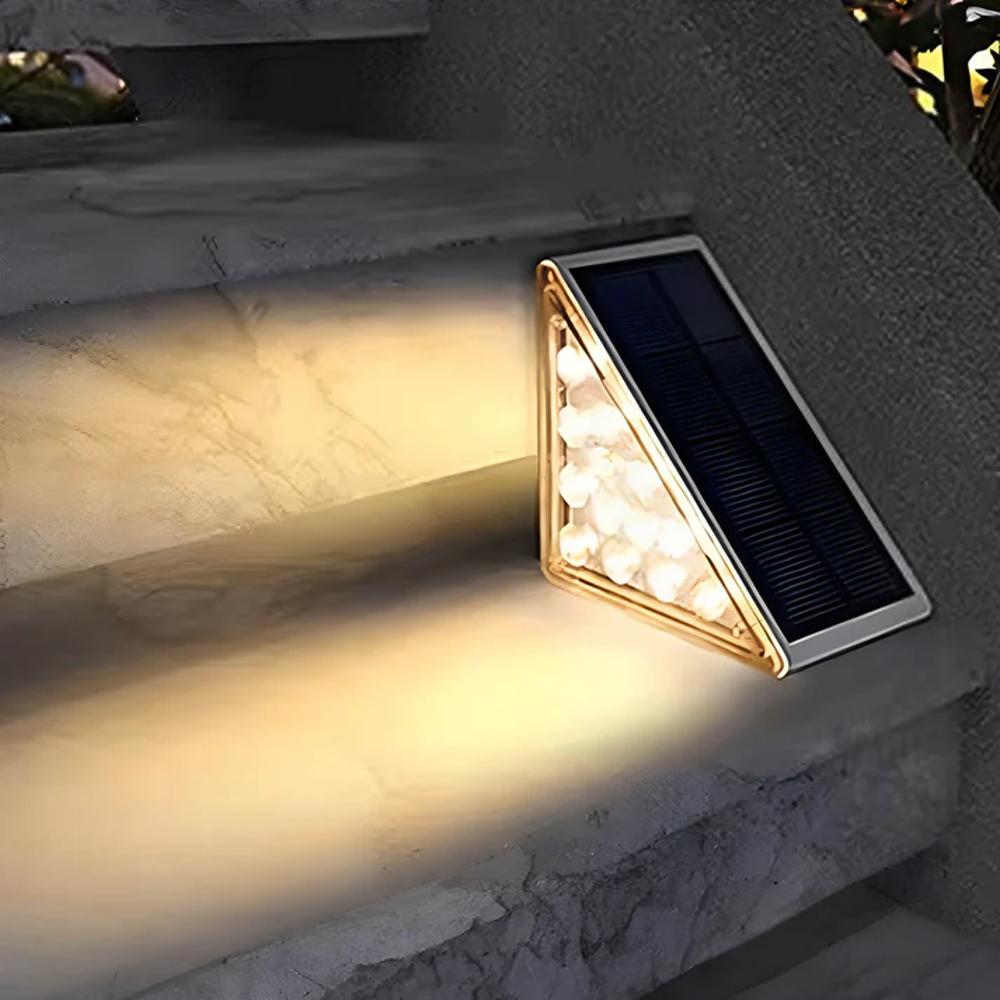 SolaraPath Solar Wireless Stair Lights For Outdoor Steps And Walkways