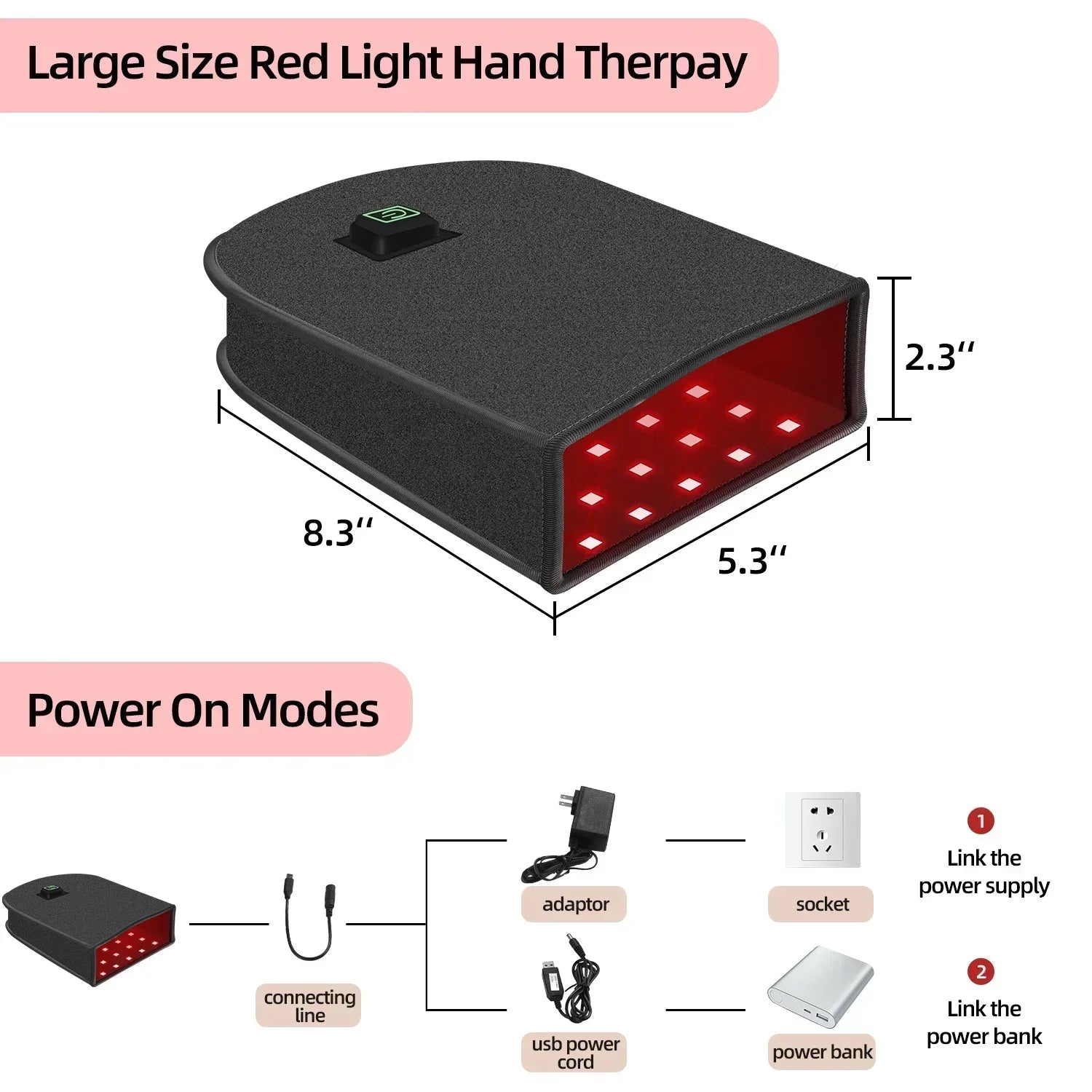660nm infrarood-roodlichttherapiehandschoen