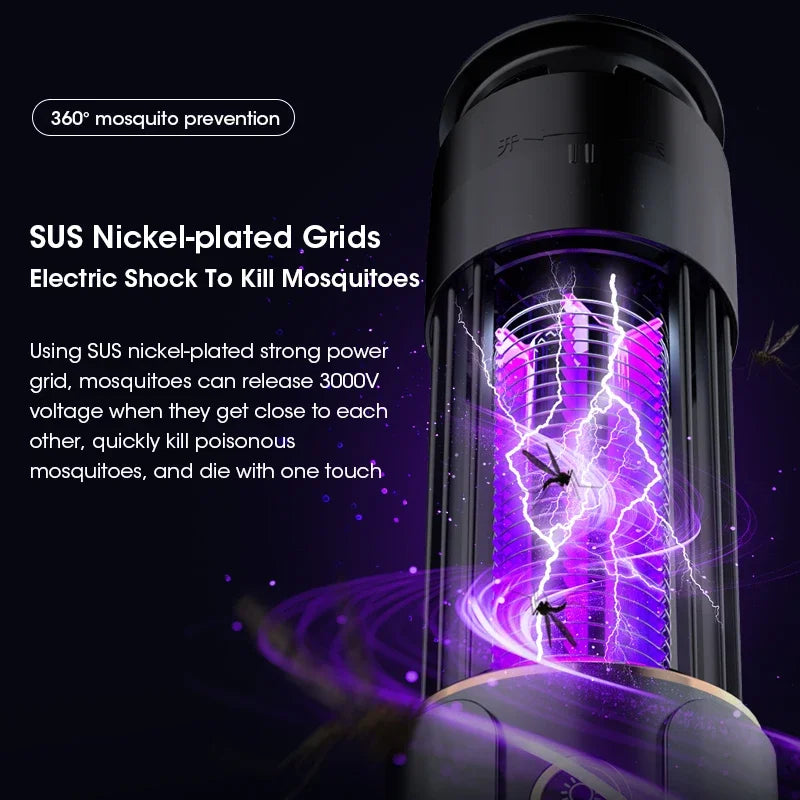 USB Dual-Action Camping Lantern and Silent UV Mosquito Trap