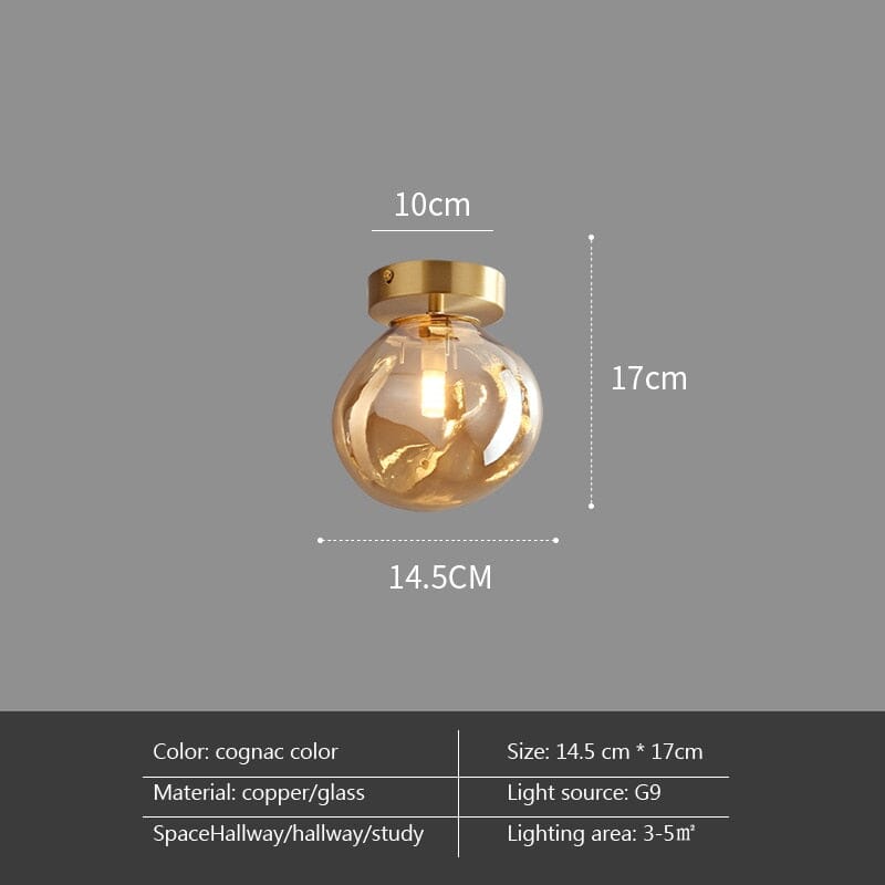CelestiaNova Glass Sphere Wall Light For Your Living Room