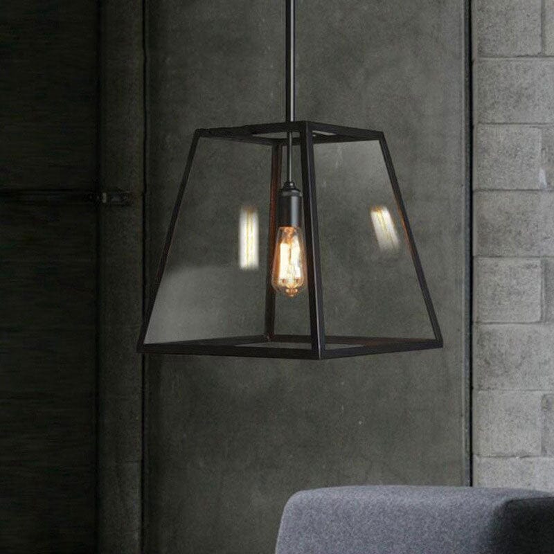 AeroLoft Glass Pendant Fixtures With Rust-Proof Iron Frame
